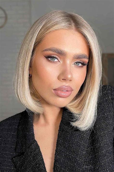 blonde long bob hairstyles|blonde bob with dark underneath.